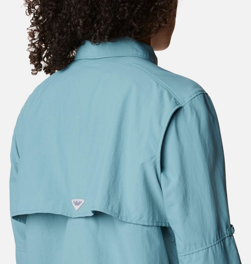 Columbia PFG Bahama Long Sleeve Women's Shirt Turquoise | ASLDVT-240