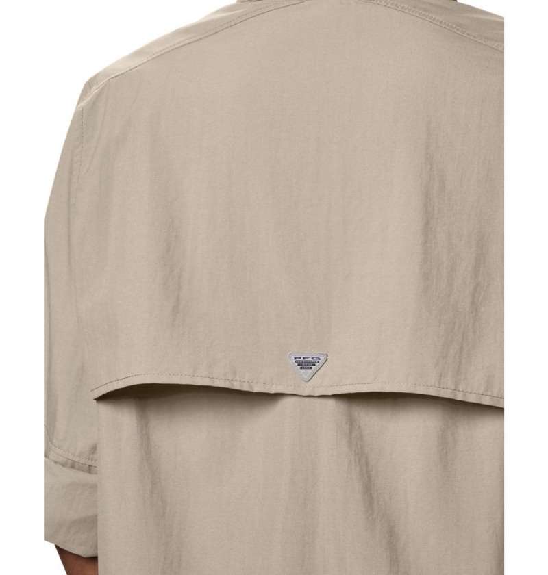 Columbia PFG Bahama Long Sleeve Women's Shirt Khaki | VZEBTY-386