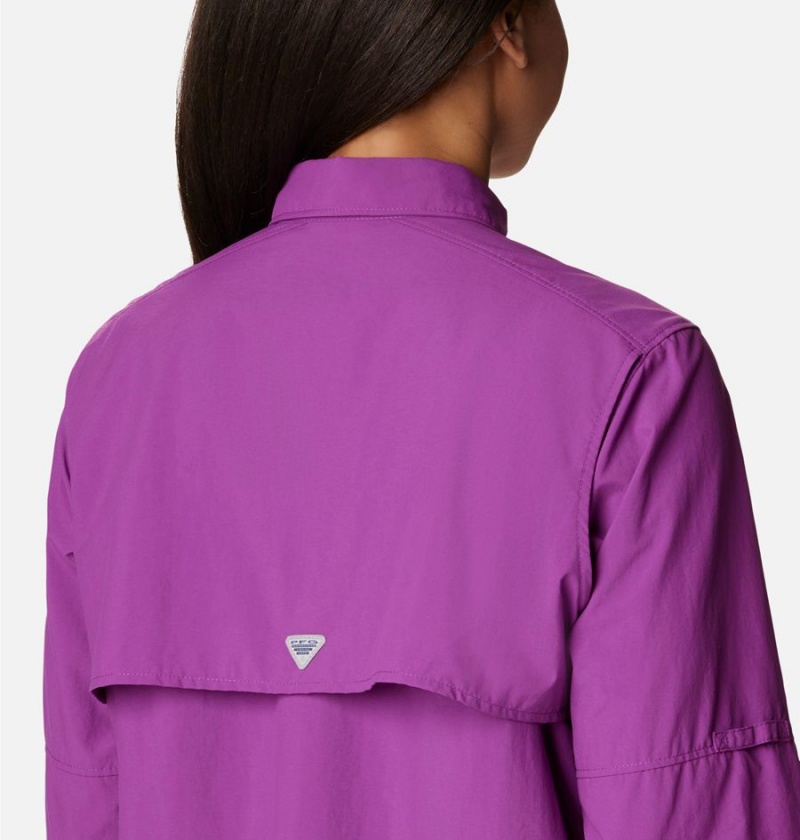 Columbia PFG Bahama Long Sleeve Women's Shirt Purple | APFURZ-385