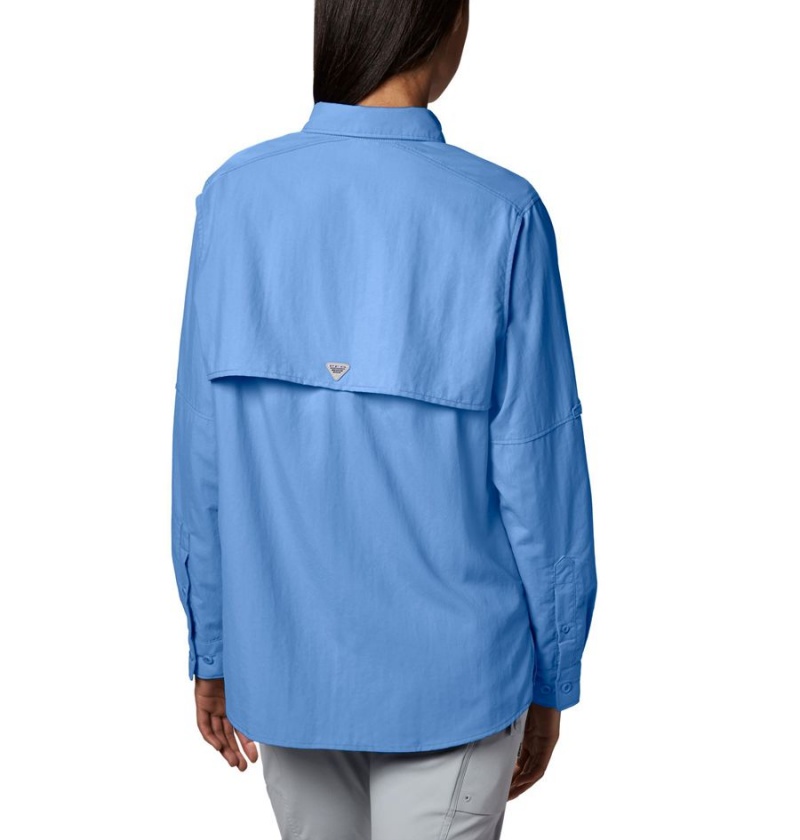 Columbia PFG Bahama Long Sleeve Women's Shirt Blue | SZWLOT-840