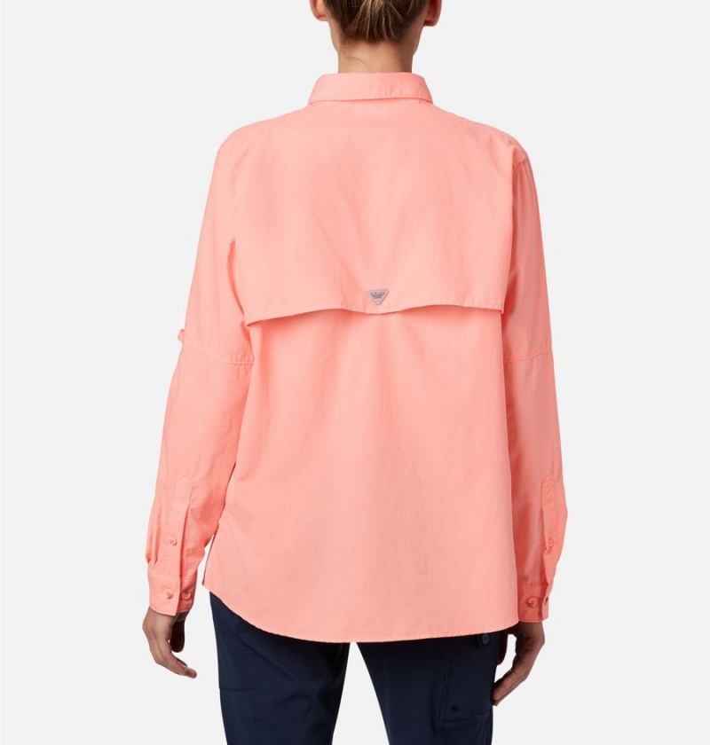 Columbia PFG Bahama Long Sleeve Women's Shirt Orange | MUDKZG-084