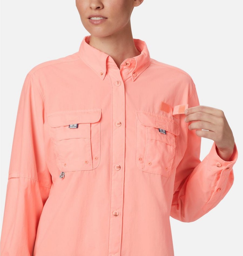Columbia PFG Bahama Long Sleeve Women's Shirt Orange | MUDKZG-084
