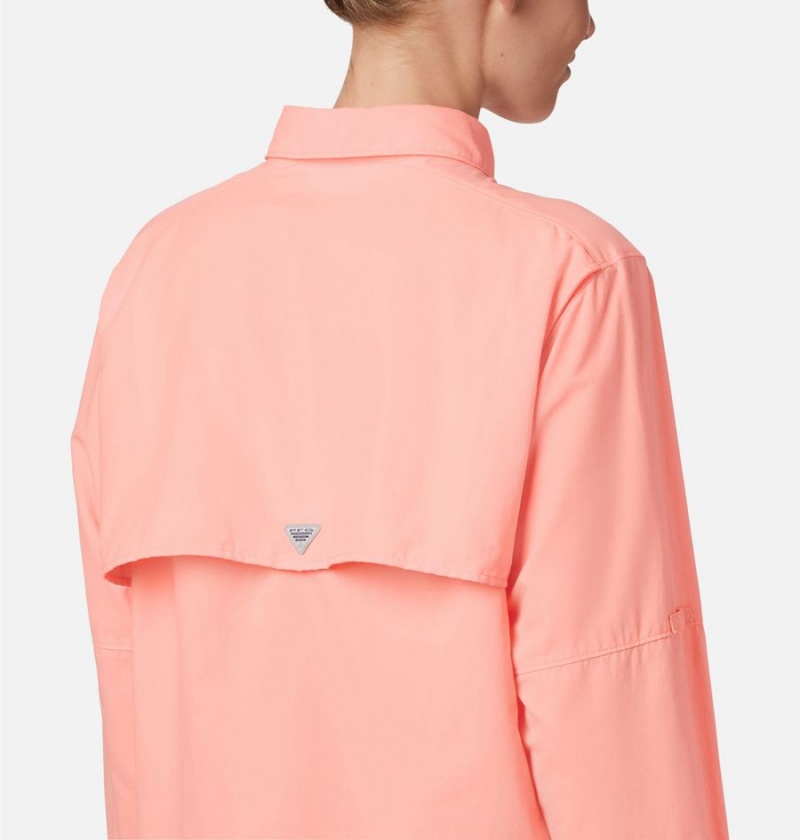 Columbia PFG Bahama Long Sleeve Women's Shirt Orange | MUDKZG-084