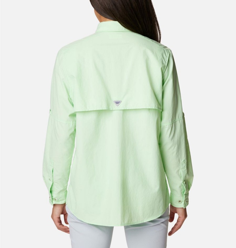 Columbia PFG Bahama Long Sleeve Women's Shirt Green | NOUQBC-982