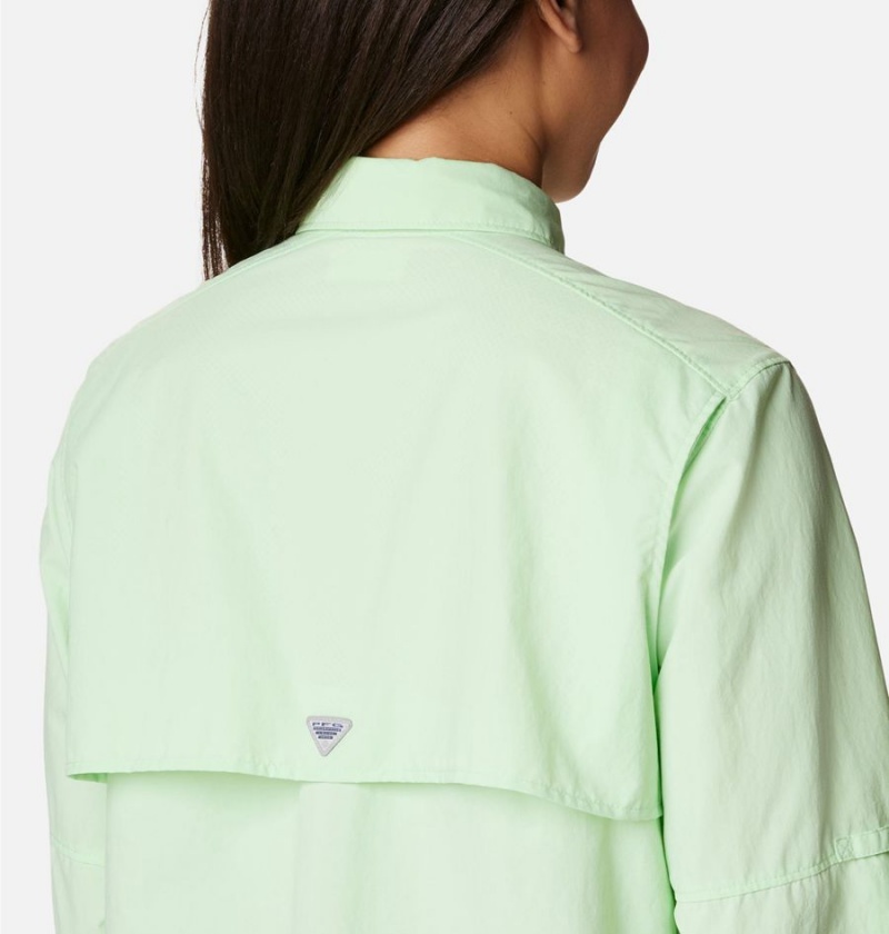 Columbia PFG Bahama Long Sleeve Women's Shirt Green | NOUQBC-982