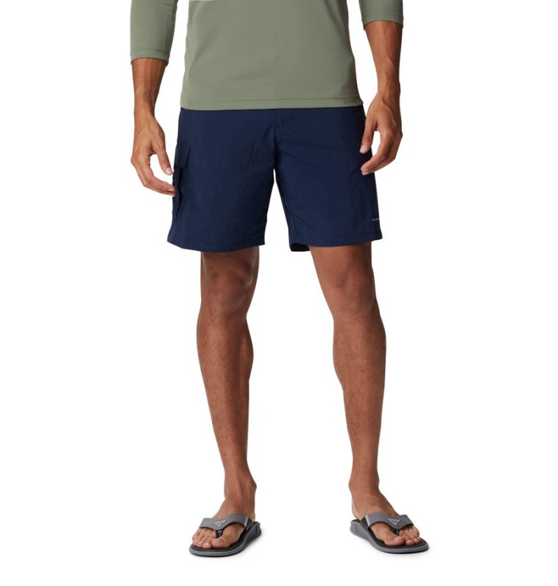 Columbia PFG Bahama Men\'s Shorts Navy | EJQXVM-216
