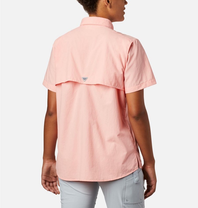 Columbia PFG Bahama Short Sleeve Women's Shirt Orange | ZVRUIT-526