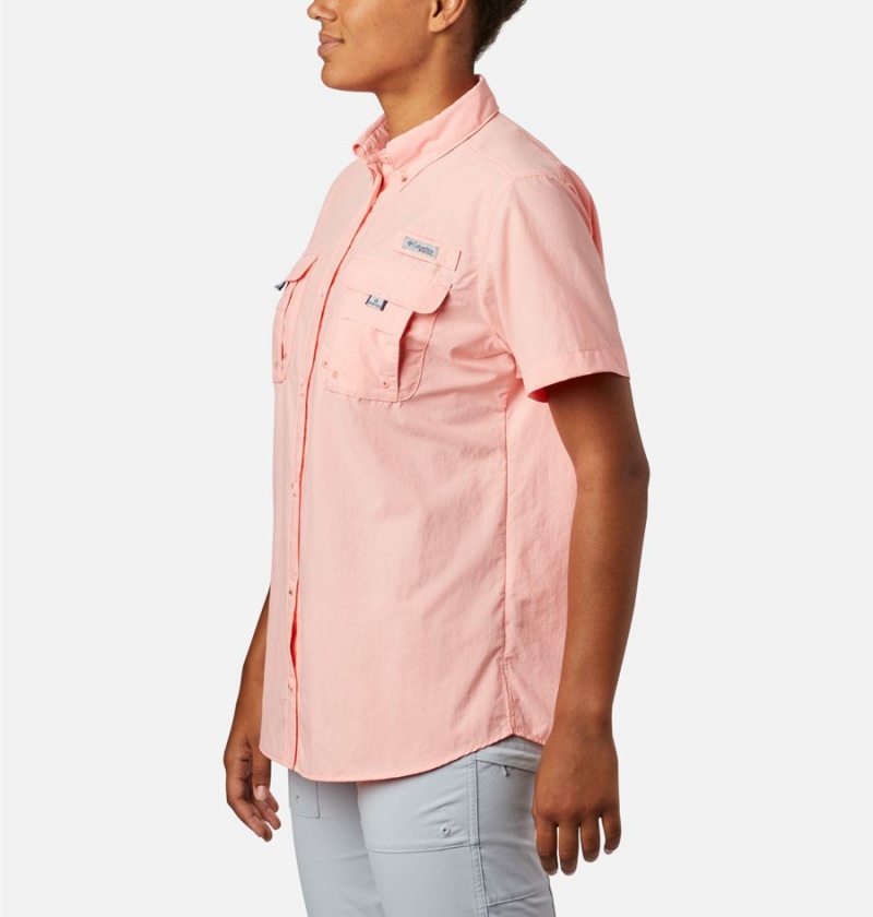 Columbia PFG Bahama Short Sleeve Women's Shirt Orange | ZVRUIT-526