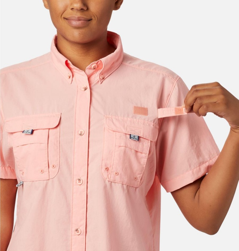 Columbia PFG Bahama Short Sleeve Women's Shirt Orange | ZVRUIT-526