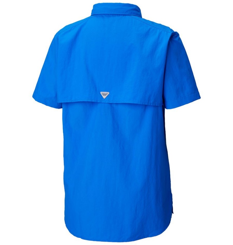 Columbia PFG Bahama Short Sleeve Women's Shirt Blue | TLBGAC-179