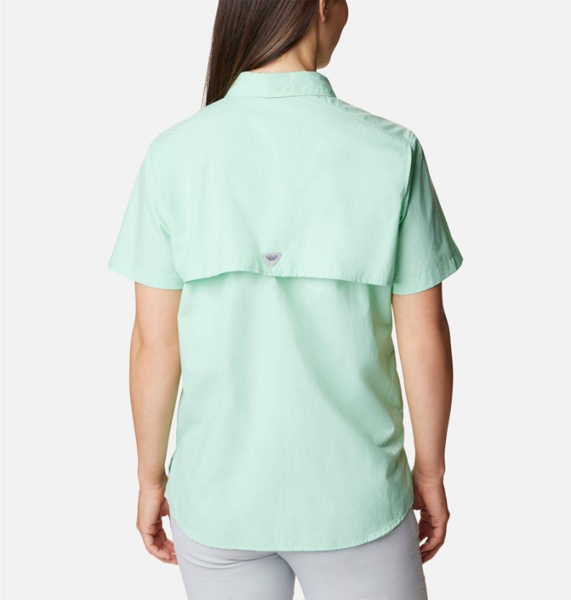 Columbia PFG Bahama Short Sleeve Women's Shirt Green | SEXGBO-016