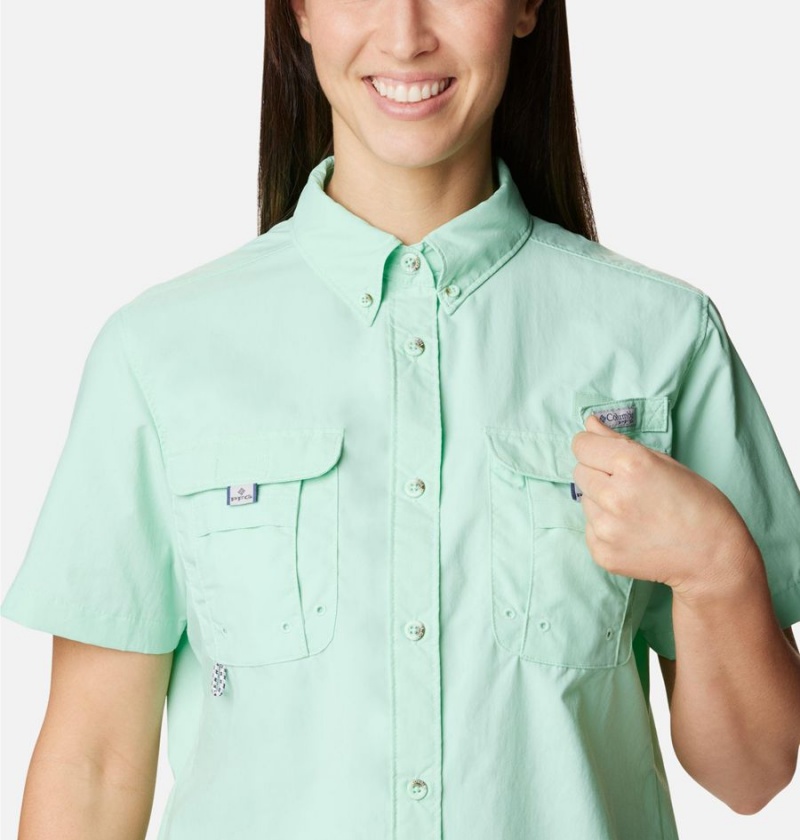 Columbia PFG Bahama Short Sleeve Women's Shirt Green | SEXGBO-016