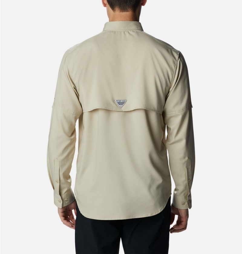 Columbia PFG Blood and Guts IV Woven Long Sleeve Men's Shirt Khaki | CXHZNU-523