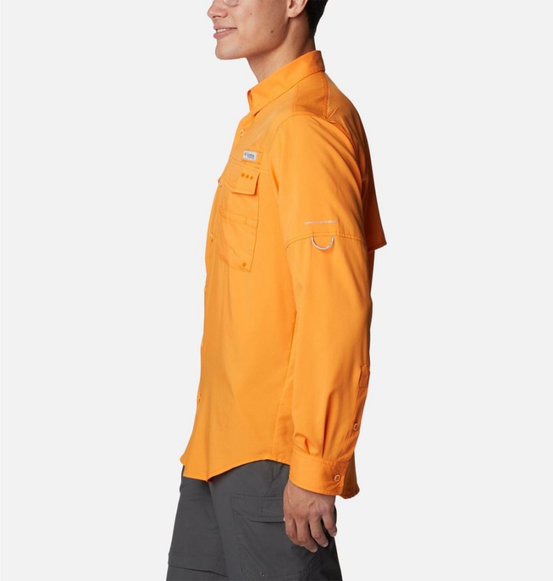 Columbia PFG Blood and Guts IV Woven Long Sleeve Men's Shirt Orange | OPLAJN-637