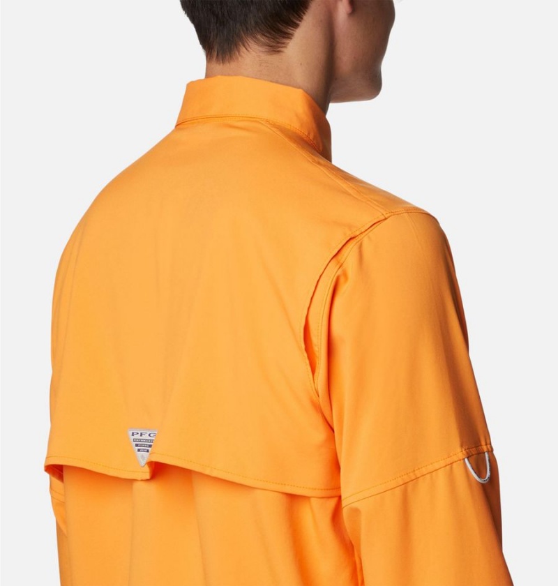 Columbia PFG Blood and Guts IV Woven Long Sleeve Men's Shirt Orange | OPLAJN-637