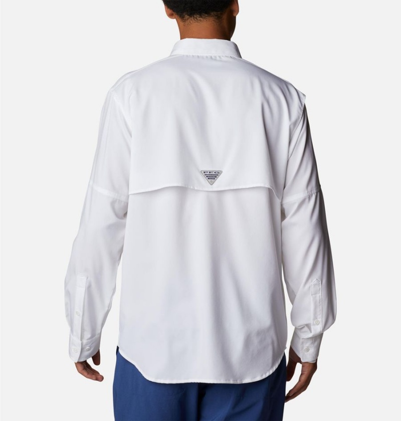 Columbia PFG Blood and Guts IV Woven Long Sleeve Men's Shirt White | SGXYBF-024