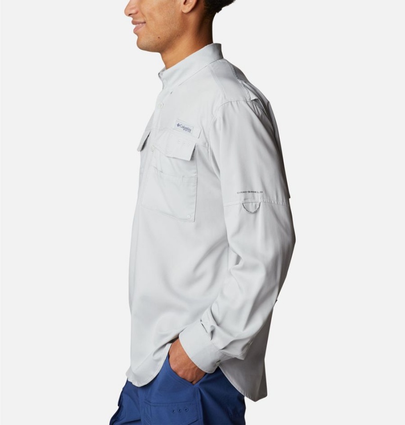 Columbia PFG Blood and Guts IV Woven Long Sleeve Men's Shirt Grey | AIVBUX-150