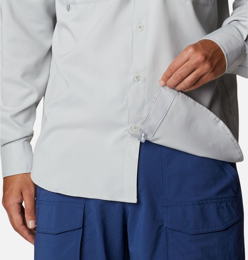 Columbia PFG Blood and Guts IV Woven Long Sleeve Men's Shirt Grey | AIVBUX-150
