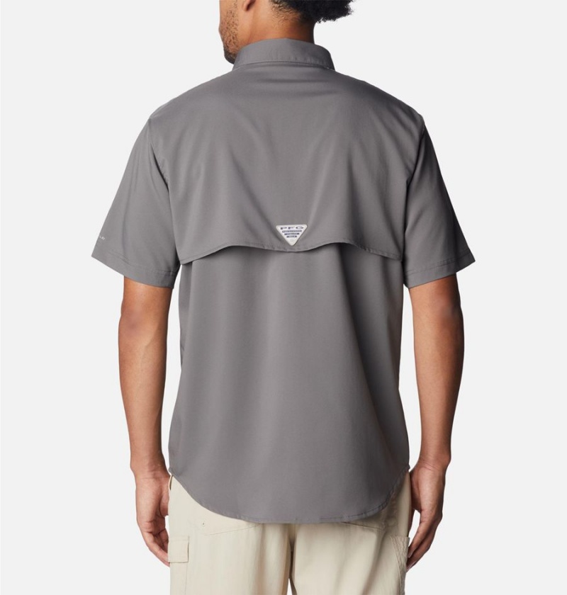 Columbia PFG Blood and Guts IV Woven Short Sleeve Men's Shirt Grey | KSICQW-614