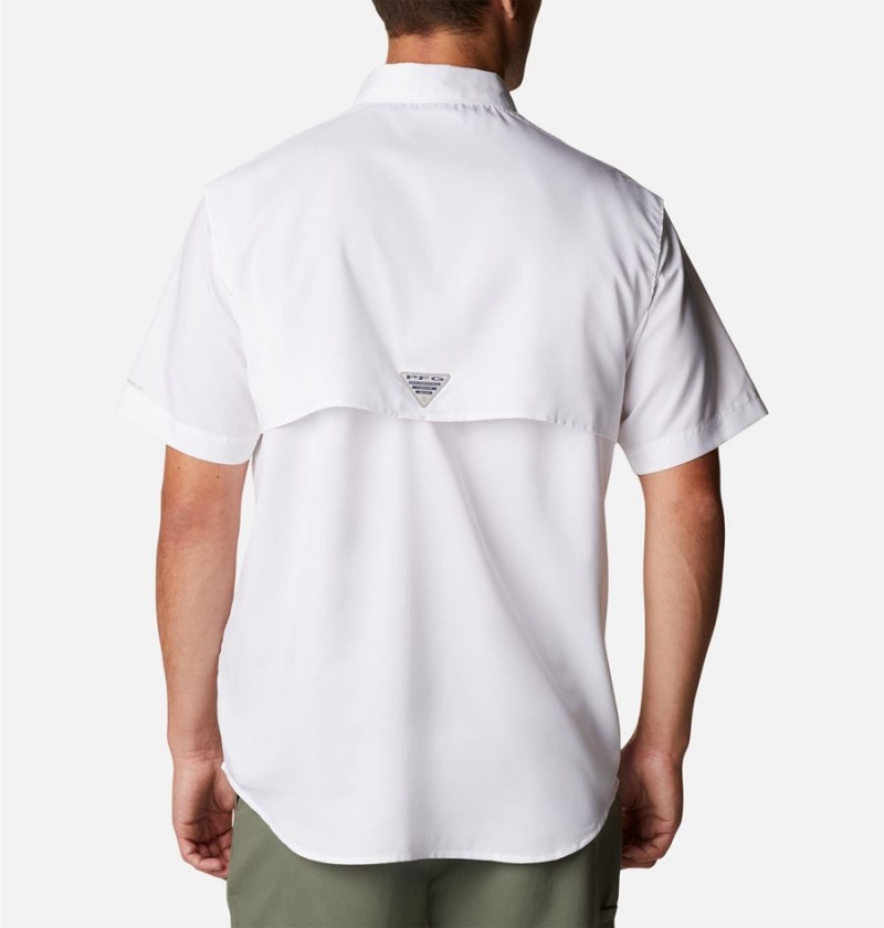 Columbia PFG Blood and Guts IV Woven Short Sleeve Men's Shirt White | GWTJZN-412