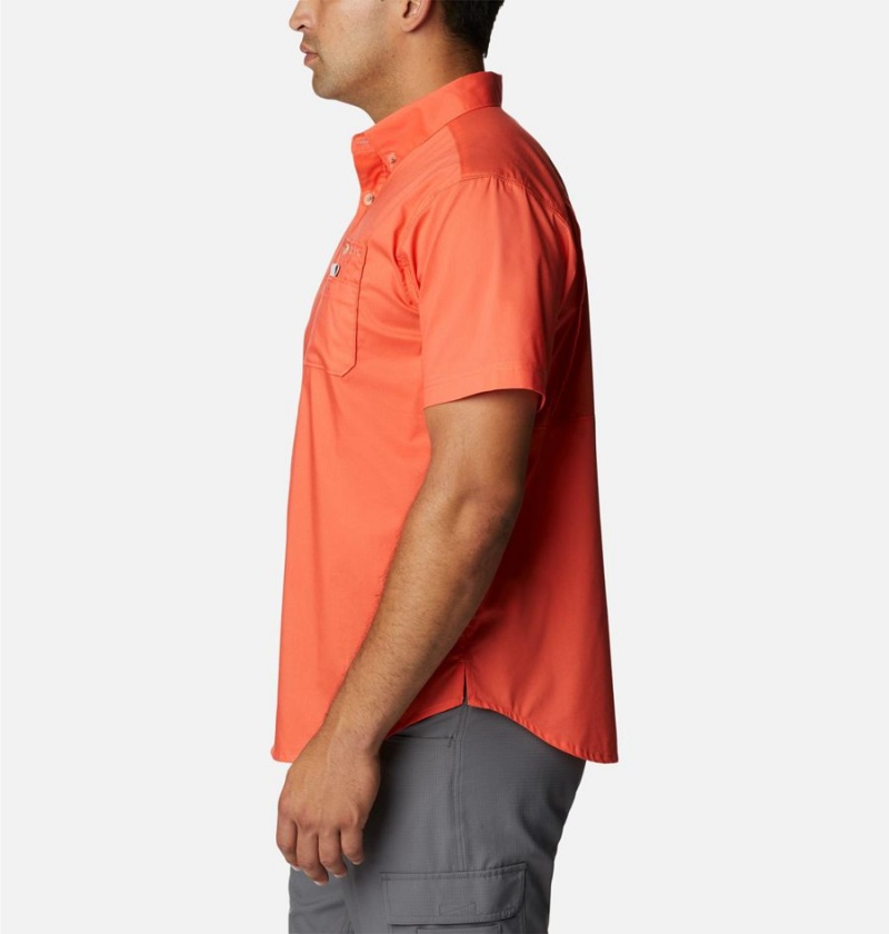 Columbia PFG Bonefish Short Sleeve Men's Shirt Red | ORNWGI-398