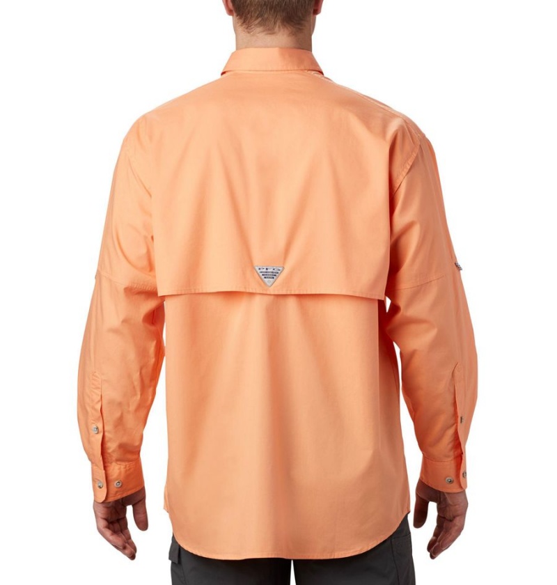 Columbia PFG Bonehead Long Sleeve Men's Shirt Orange | HXGUPJ-735