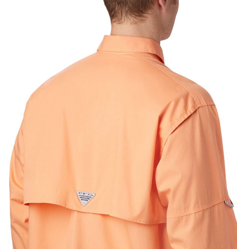 Columbia PFG Bonehead Long Sleeve Men's Shirt Orange | HXGUPJ-735