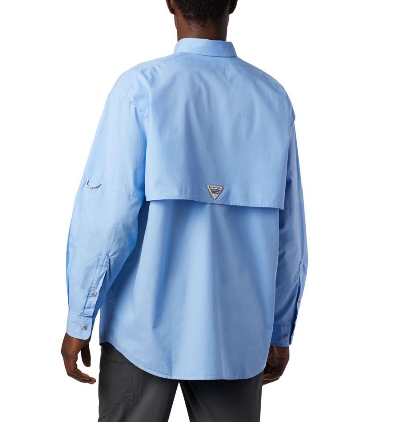 Columbia PFG Bonehead Long Sleeve Men's Shirt Blue | OXAYGT-281