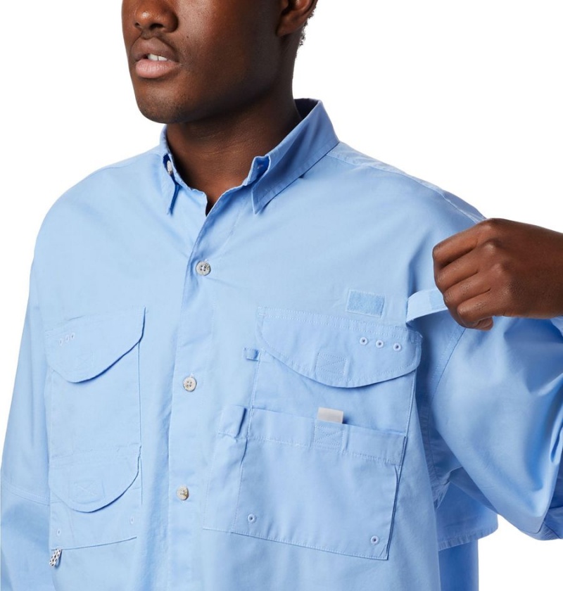 Columbia PFG Bonehead Long Sleeve Men's Shirt Blue | OXAYGT-281