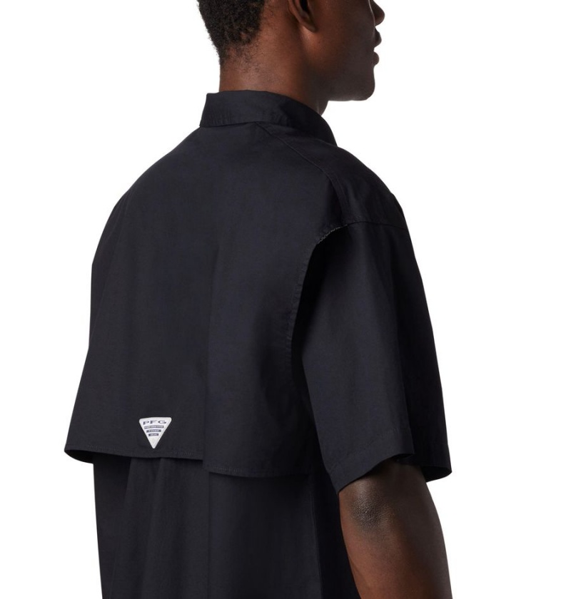 Columbia PFG Bonehead Short Sleeve Men's Shirt Black | CLRJKQ-704