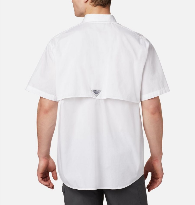 Columbia PFG Bonehead Short Sleeve Men's Shirt White | JKDHLV-413