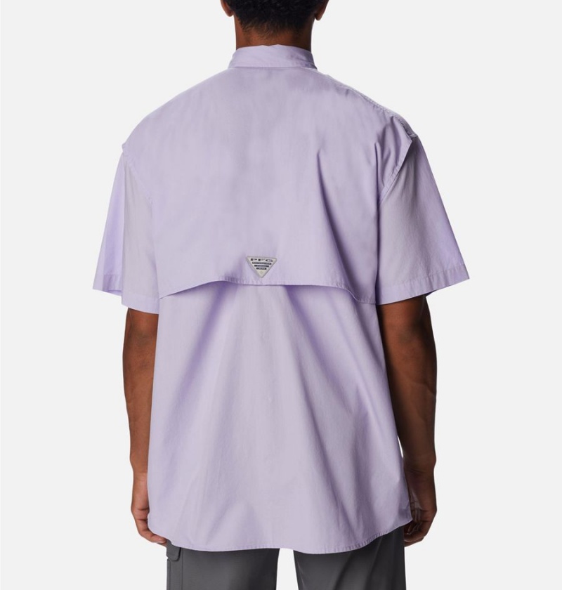 Columbia PFG Bonehead Short Sleeve Men's Shirt Purple | WIHTUL-906