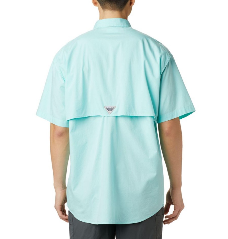 Columbia PFG Bonehead Short Sleeve Men's Shirt Turquoise | BMQVEK-270