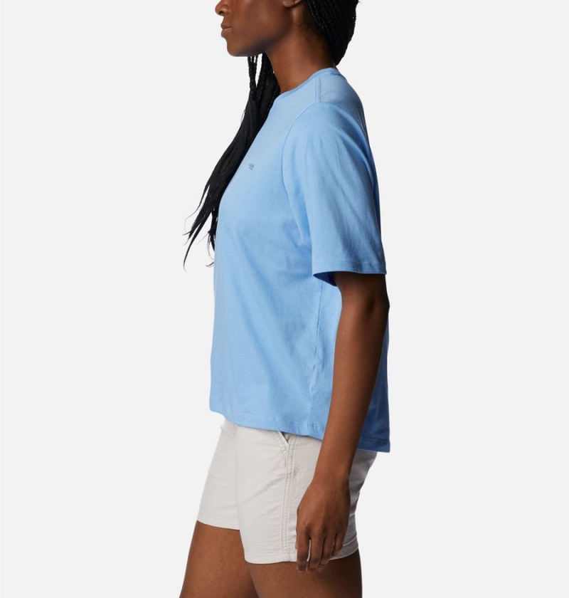 Columbia PFG Bramley Bay Relaxed Women's T-Shirt Blue | DBAKQN-913