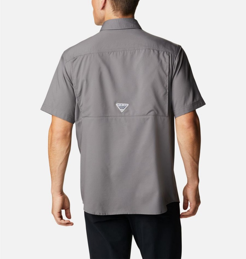 Columbia PFG Drift Guide Woven Short Sleeve Men's Shirt Grey | ILONSJ-806
