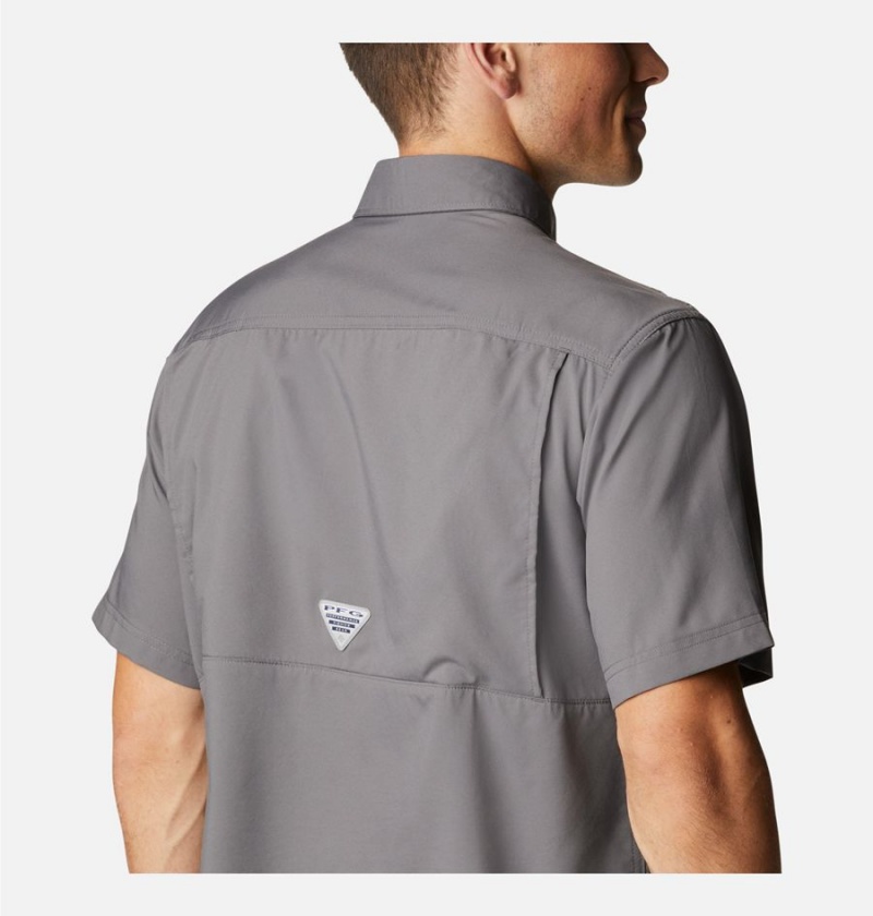 Columbia PFG Drift Guide Woven Short Sleeve Men's Shirt Grey | ILONSJ-806