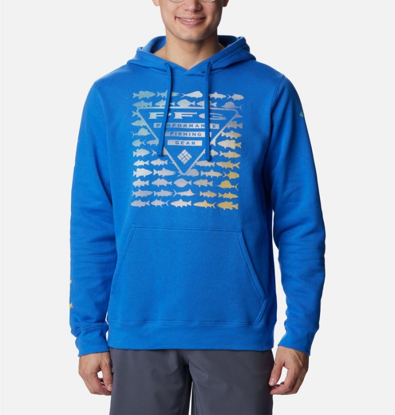 Columbia PFG Elements Men\'s Hoodie Blue | YEPZJS-249