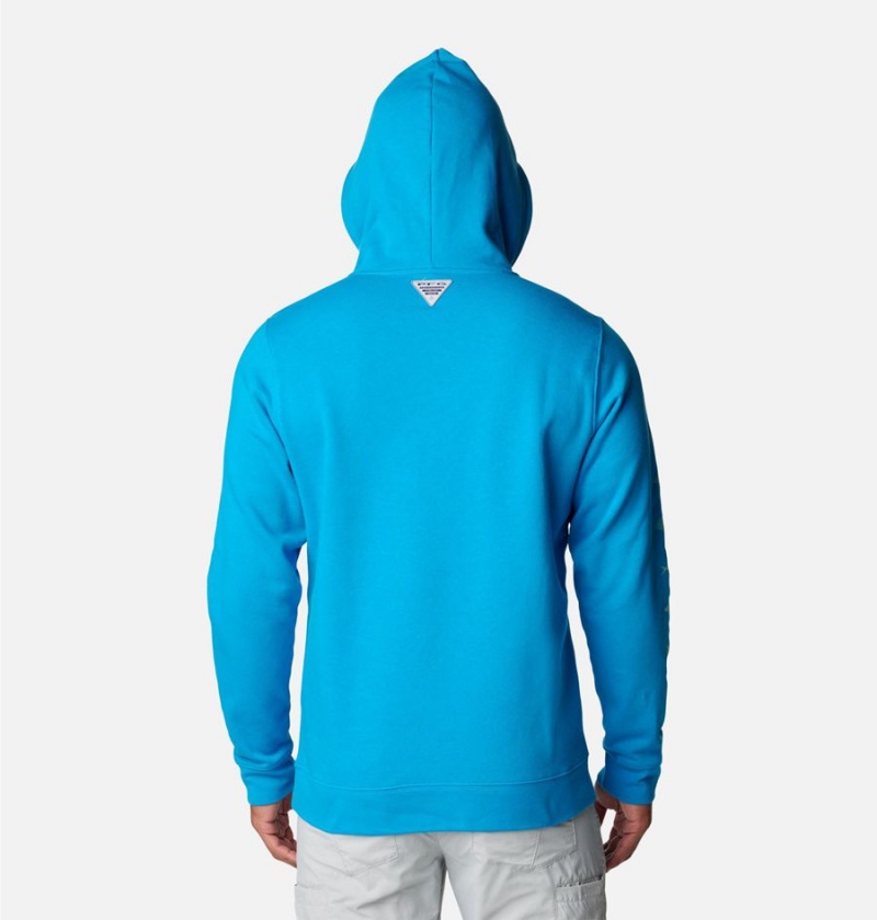 Columbia PFG Elements Men's Hoodie Blue | QYRXWO-562