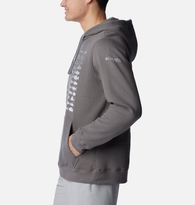 Columbia PFG Elements Men's Hoodie Grey | RSNHEX-913