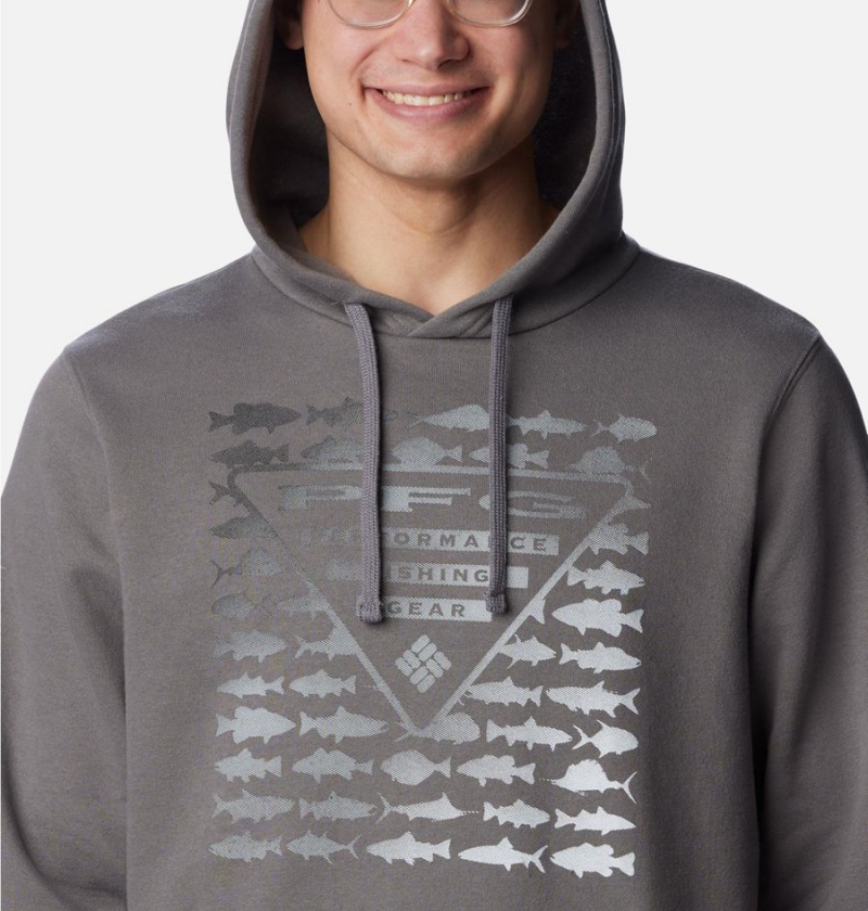 Columbia PFG Elements Men's Hoodie Grey | RSNHEX-913
