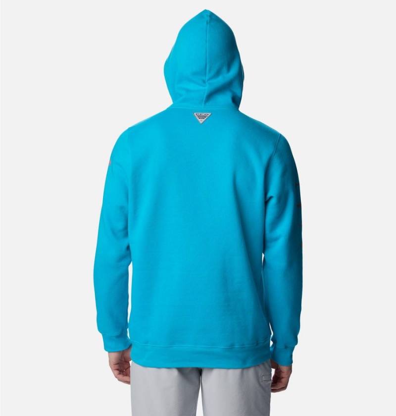 Columbia PFG Elements Men's Hoodie Turquoise | FAJBSM-863