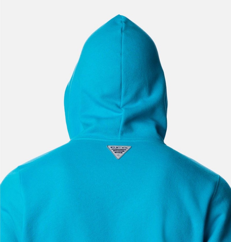 Columbia PFG Elements Men's Hoodie Turquoise | FAJBSM-863