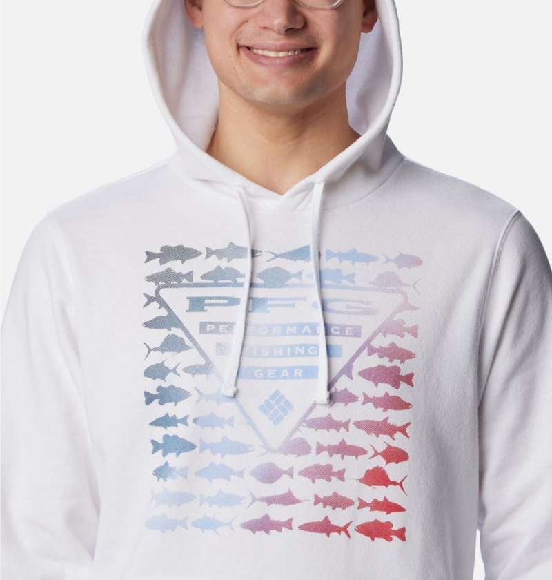Columbia PFG Elements Men's Hoodie White | UPYNDJ-538
