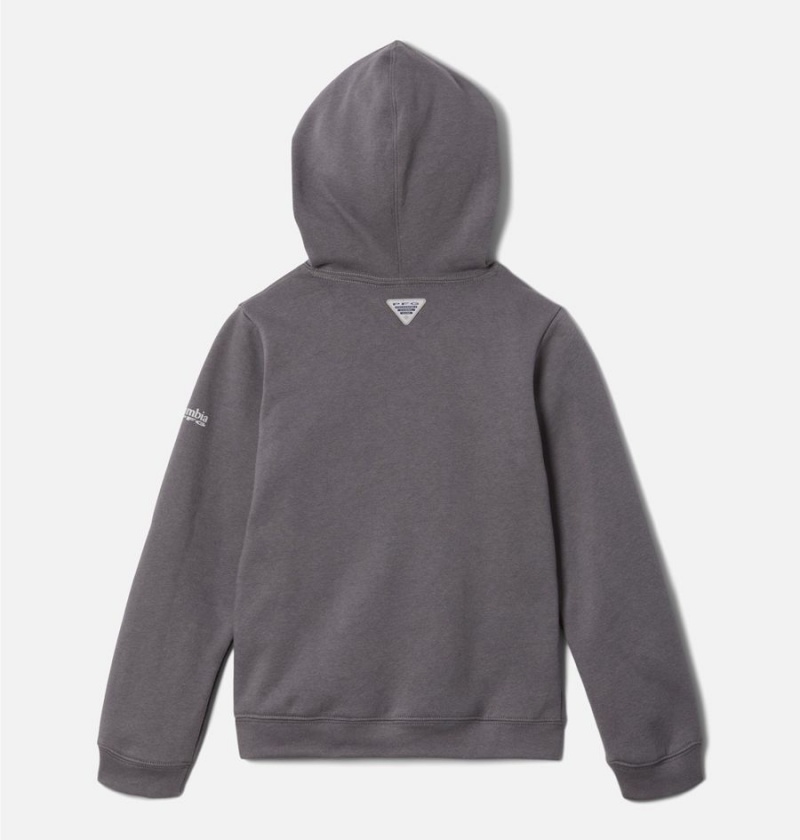 Columbia PFG Elements Pullover Kids' Hoodie Grey | RGPAQD-527