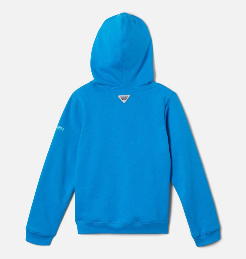 Columbia PFG Elements Pullover Kids' Hoodie Blue | QGBMNK-857