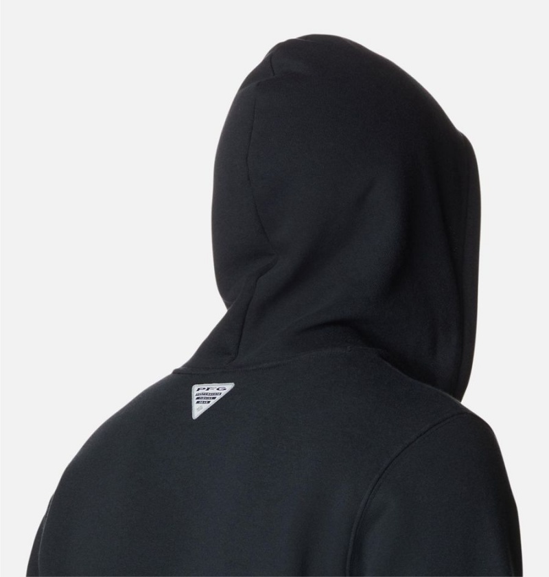 Columbia PFG Fish Flag II Men's Hoodie Black | SOUWJY-143