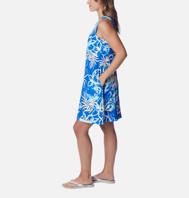 Columbia PFG Freezer Tank Women's Dress Blue | CVWJKO-263