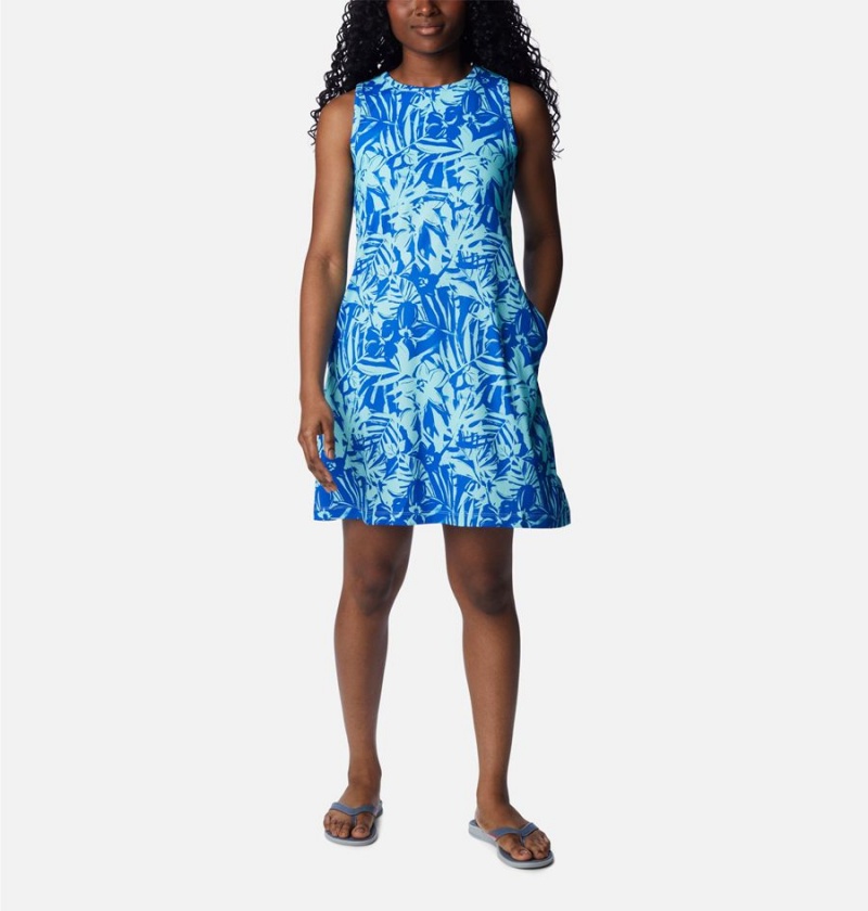 Columbia PFG Freezer Tank Women\'s Dress Blue | CBLJMI-329