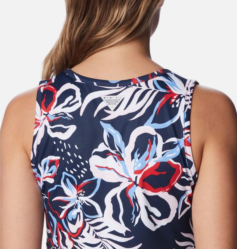 Columbia PFG Freezer Tank Women's Dress Navy | SCKMQI-245