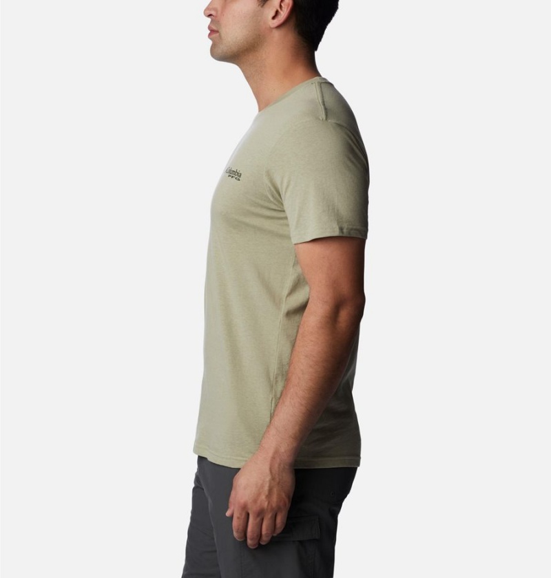 Columbia PFG Gharet Graphic Men's T-Shirt Olive | OCARVJ-582